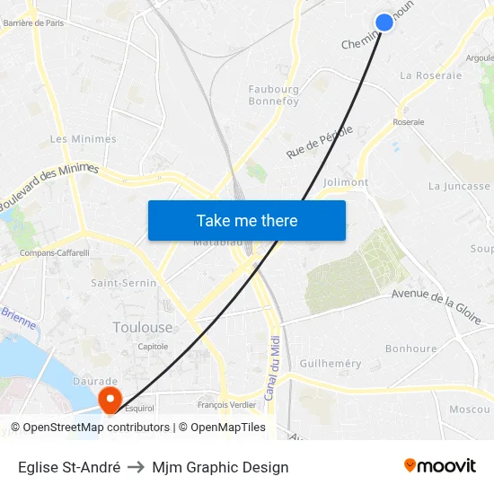 Eglise St-André to Mjm Graphic Design map