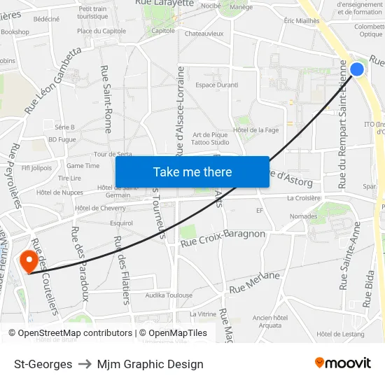St-Georges to Mjm Graphic Design map
