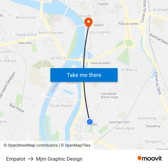 Empalot to Mjm Graphic Design map