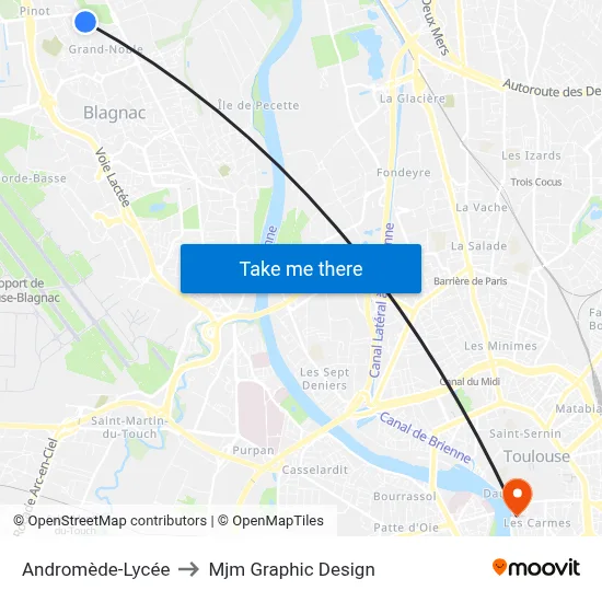 Andromède-Lycée to Mjm Graphic Design map