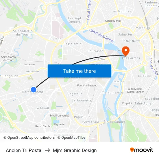 Ancien Tri Postal to Mjm Graphic Design map