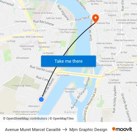 Avenue Muret Marcel Cavaillé to Mjm Graphic Design map