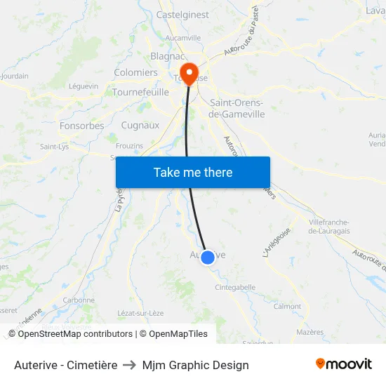 Auterive - Cimetière to Mjm Graphic Design map