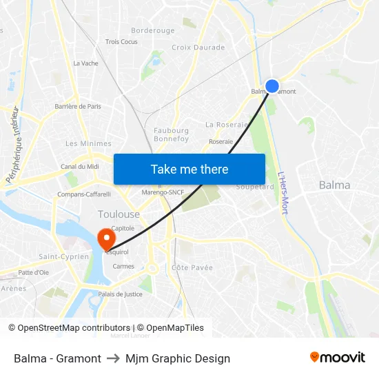 Balma - Gramont to Mjm Graphic Design map