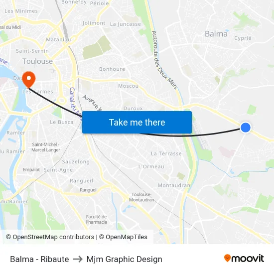 Balma - Ribaute to Mjm Graphic Design map