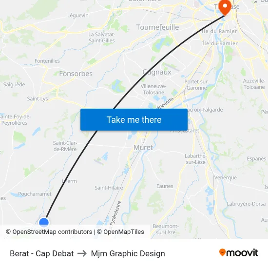 Berat - Cap Debat to Mjm Graphic Design map