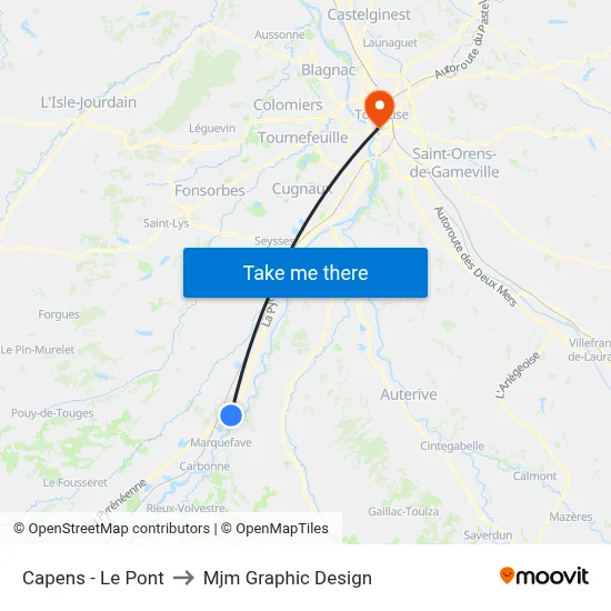 Capens - Le Pont to Mjm Graphic Design map