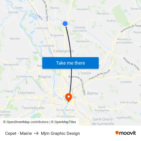 Cepet - Mairie to Mjm Graphic Design map