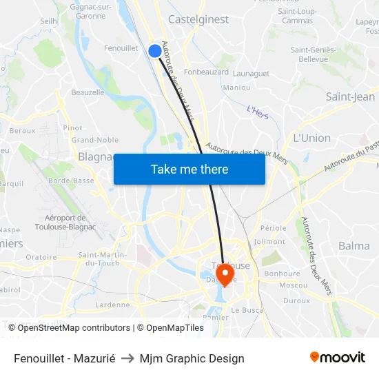 Fenouillet - Mazurié to Mjm Graphic Design map