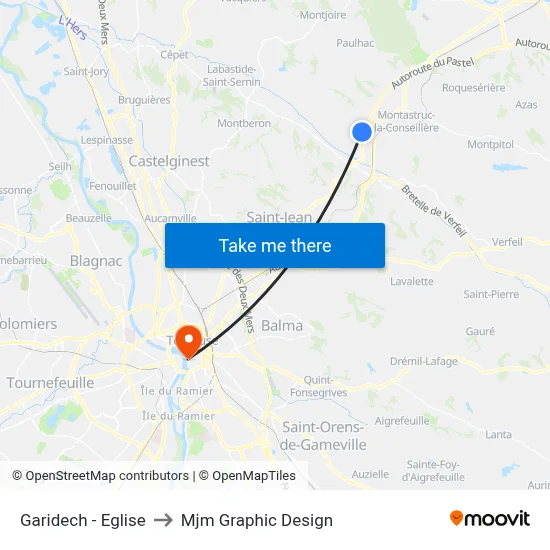 Garidech - Eglise to Mjm Graphic Design map