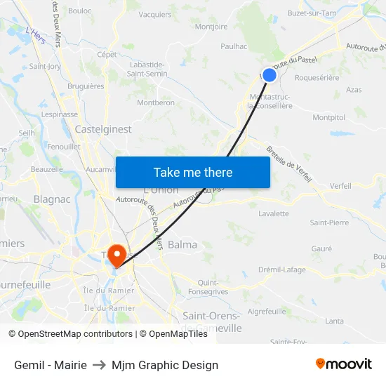 Gemil - Mairie to Mjm Graphic Design map
