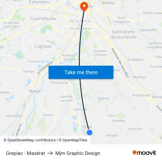 Grepiac - Mazérat to Mjm Graphic Design map