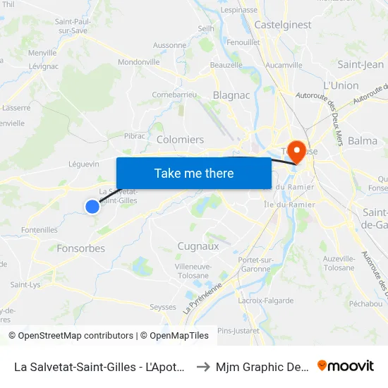 La Salvetat-Saint-Gilles - L'Apothicaire to Mjm Graphic Design map