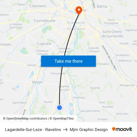 Lagardelle-Sur-Leze - Ravelins to Mjm Graphic Design map
