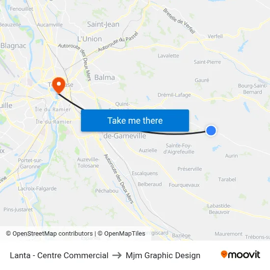 Lanta - Centre Commercial to Mjm Graphic Design map