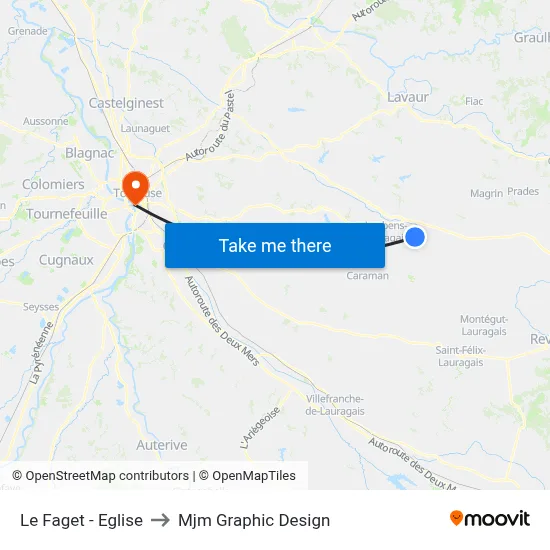 Le Faget - Eglise to Mjm Graphic Design map