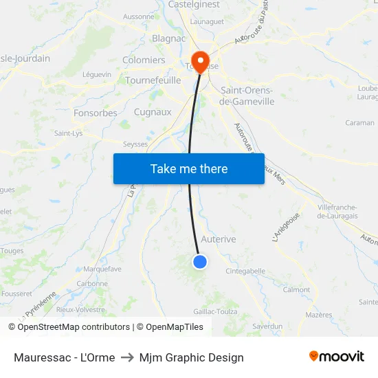 Mauressac - L'Orme to Mjm Graphic Design map