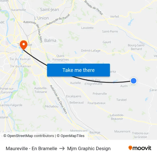 Maureville - En Bramelle to Mjm Graphic Design map
