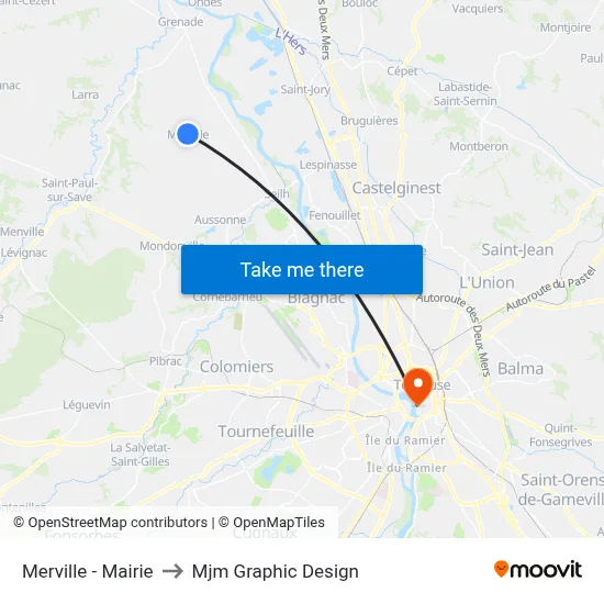 Merville - Mairie to Mjm Graphic Design map