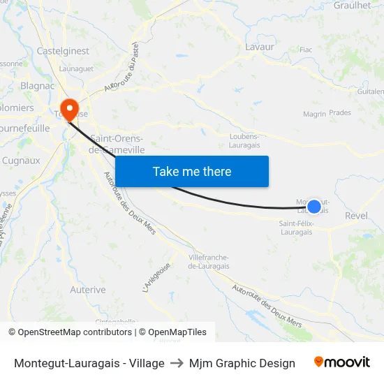 Montegut-Lauragais - Village to Mjm Graphic Design map