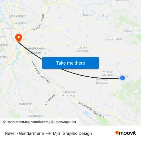 Revel - Gendarmerie to Mjm Graphic Design map