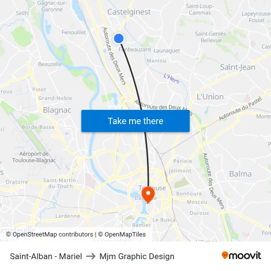Saint-Alban - Mariel to Mjm Graphic Design map