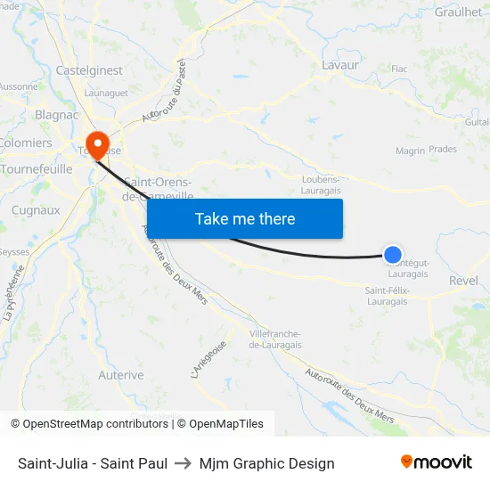 Saint-Julia - Saint Paul to Mjm Graphic Design map