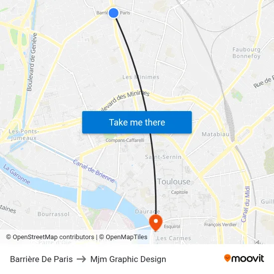 Barrière De Paris to Mjm Graphic Design map