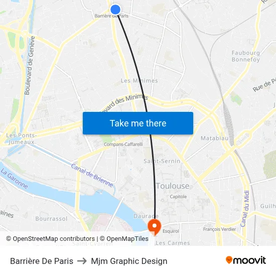 Barrière De Paris to Mjm Graphic Design map