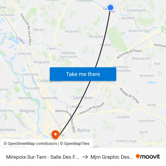 Mirepoix-Sur-Tarn - Salle Des Fêtes to Mjm Graphic Design map
