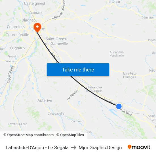 Labastide-D'Anjou - Le Ségala to Mjm Graphic Design map
