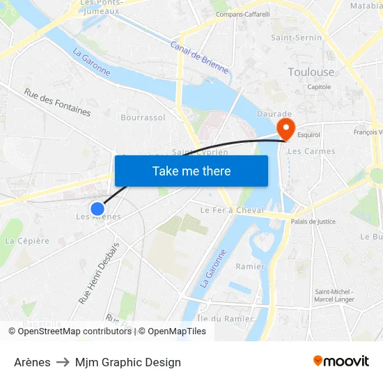 Arènes to Mjm Graphic Design map
