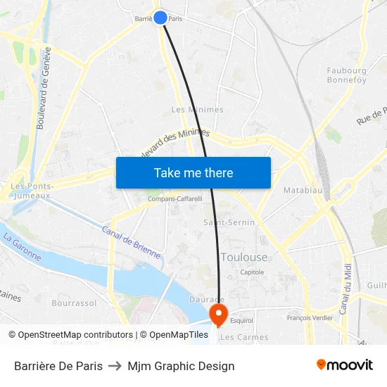 Barrière De Paris to Mjm Graphic Design map