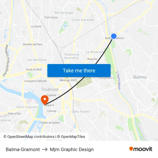 Balma-Gramont to Mjm Graphic Design map