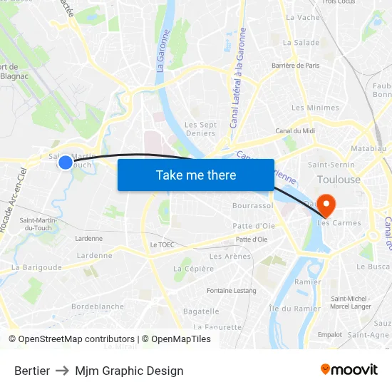 Bertier to Mjm Graphic Design map