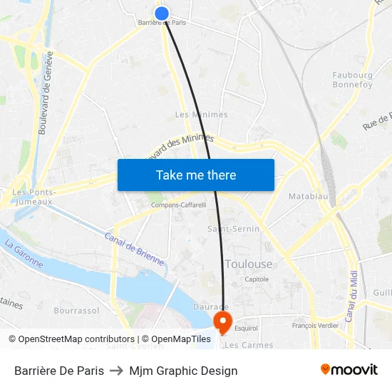 Barrière De Paris to Mjm Graphic Design map
