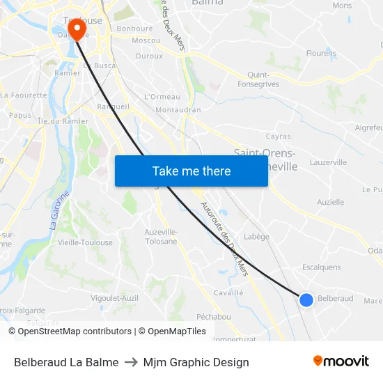Belberaud La Balme to Mjm Graphic Design map