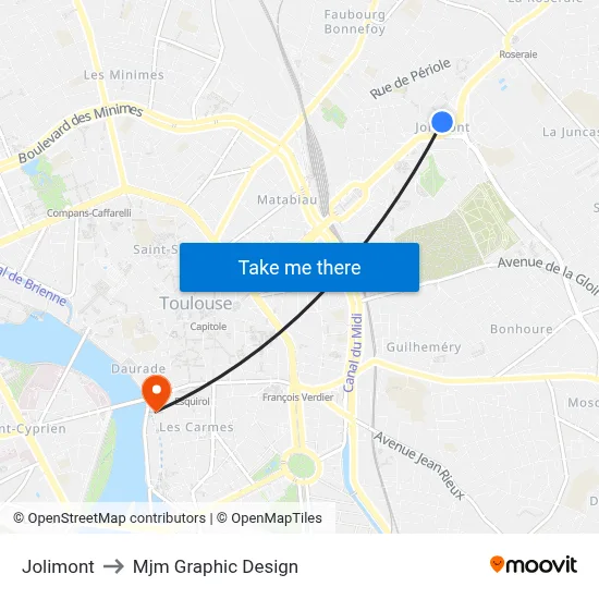 Jolimont to Mjm Graphic Design map