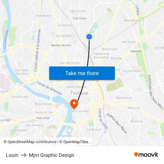 Louin to Mjm Graphic Design map