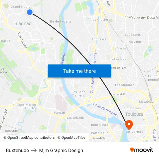 Buxtehude to Mjm Graphic Design map