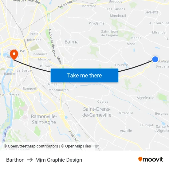 Barthon to Mjm Graphic Design map