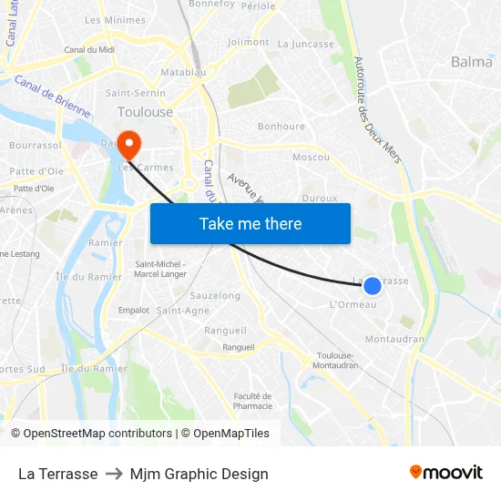 La Terrasse to Mjm Graphic Design map