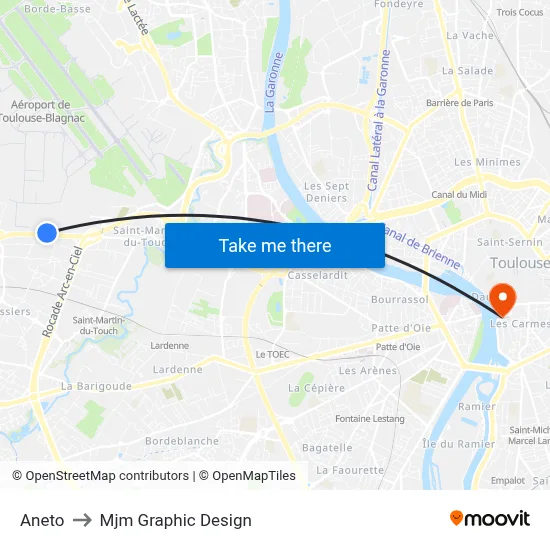 Aneto to Mjm Graphic Design map