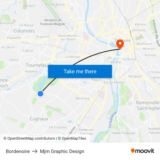 Bordenoire to Mjm Graphic Design map