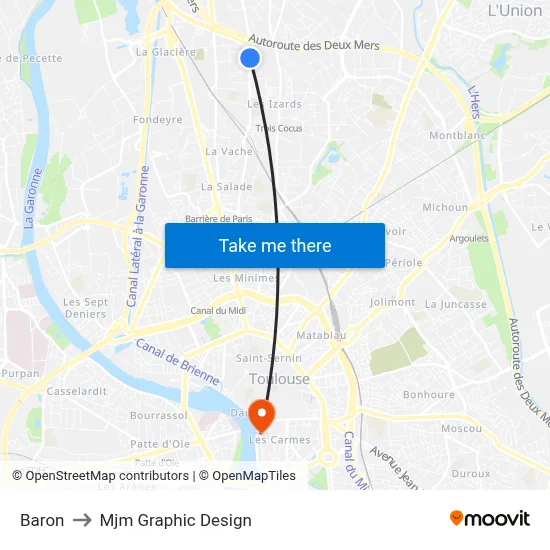 Baron to Mjm Graphic Design map