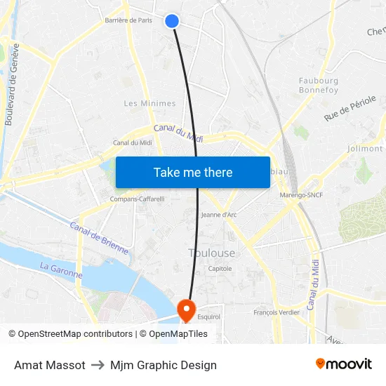 Amat Massot to Mjm Graphic Design map