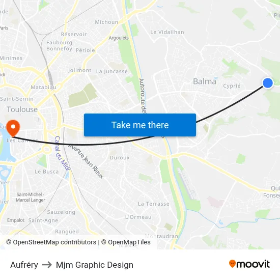 Aufréry to Mjm Graphic Design map