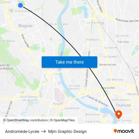 Andromède-Lycée to Mjm Graphic Design map