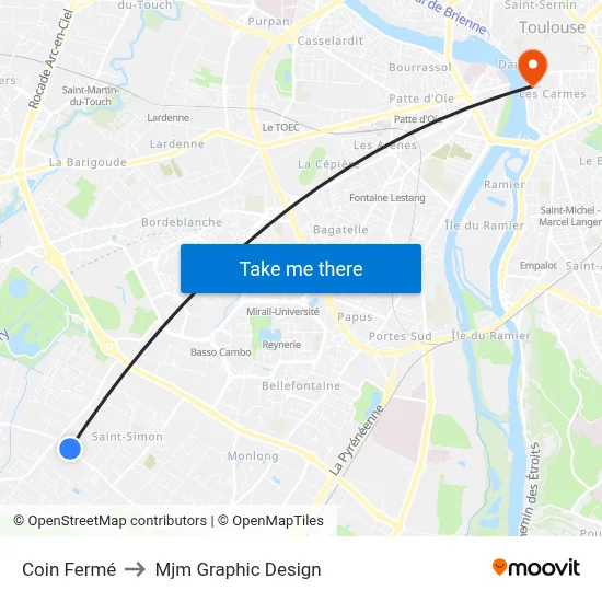 Coin Fermé to Mjm Graphic Design map