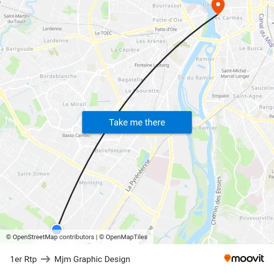 1er Rtp to Mjm Graphic Design map